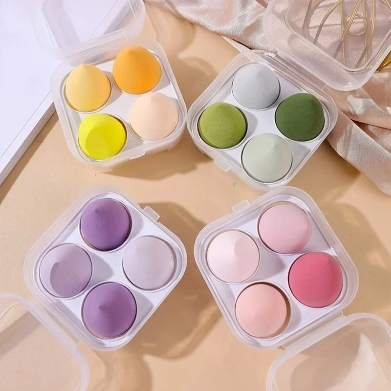 4Pcs Makeup Sponge Professional Cosmetic Puff for Foundation Beauty Make Up Blender Powder Wet and Dry Combined Accessories Tool