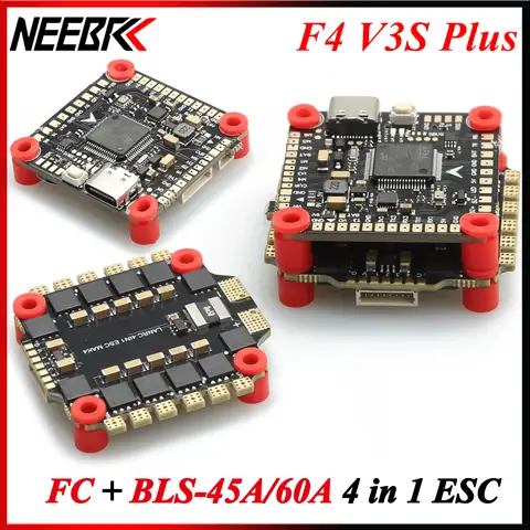 F4V3S F4 V3S Plus FC Pilha de controlador de vôo Betaflight BLS 45A 60A 4 em 1 ESC sem escova para RC FPV Drone Quadcopter Mark4 APEX