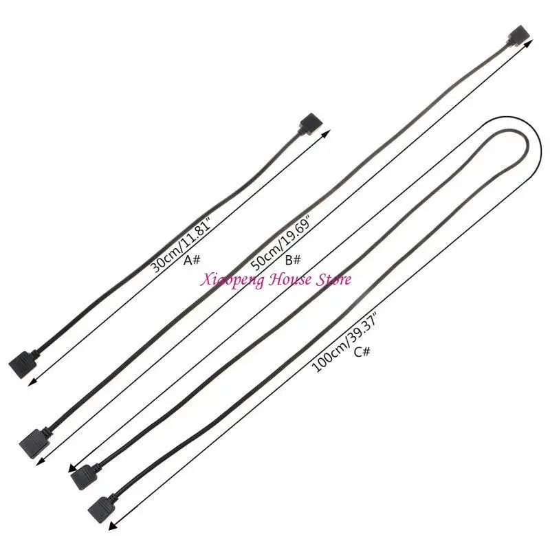 RGB Extension Cable 5V 3 Pin Cooling Fan Cable for Computer ATX for Ca 77JC