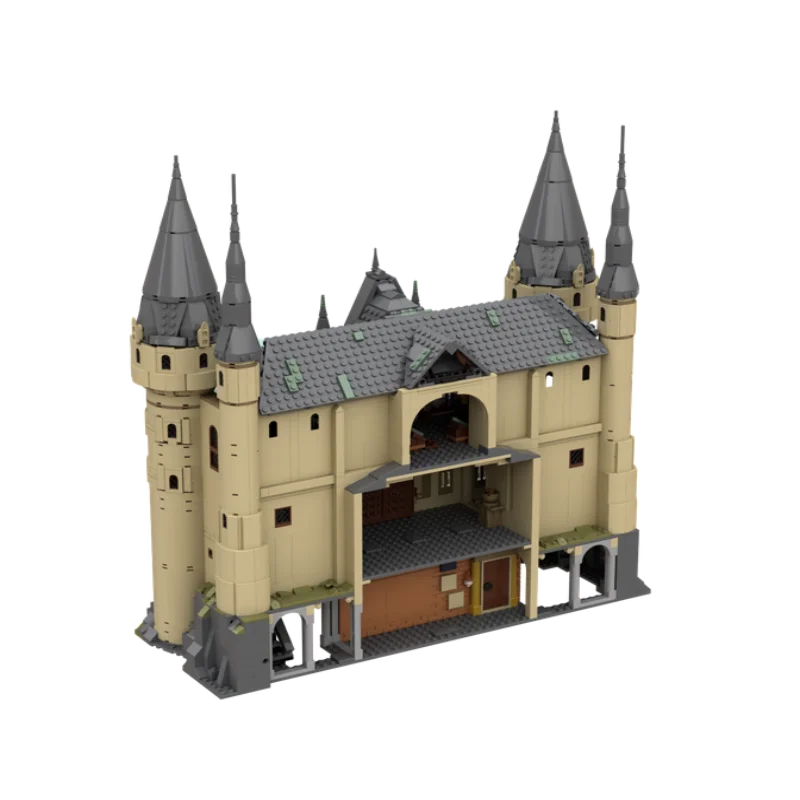 3607Pcs Magic School Viaduto Hall Entrada Cena Arquitetônica Building Blocks DIY Assembleia Toy Castle Modelo Puzzle Gift