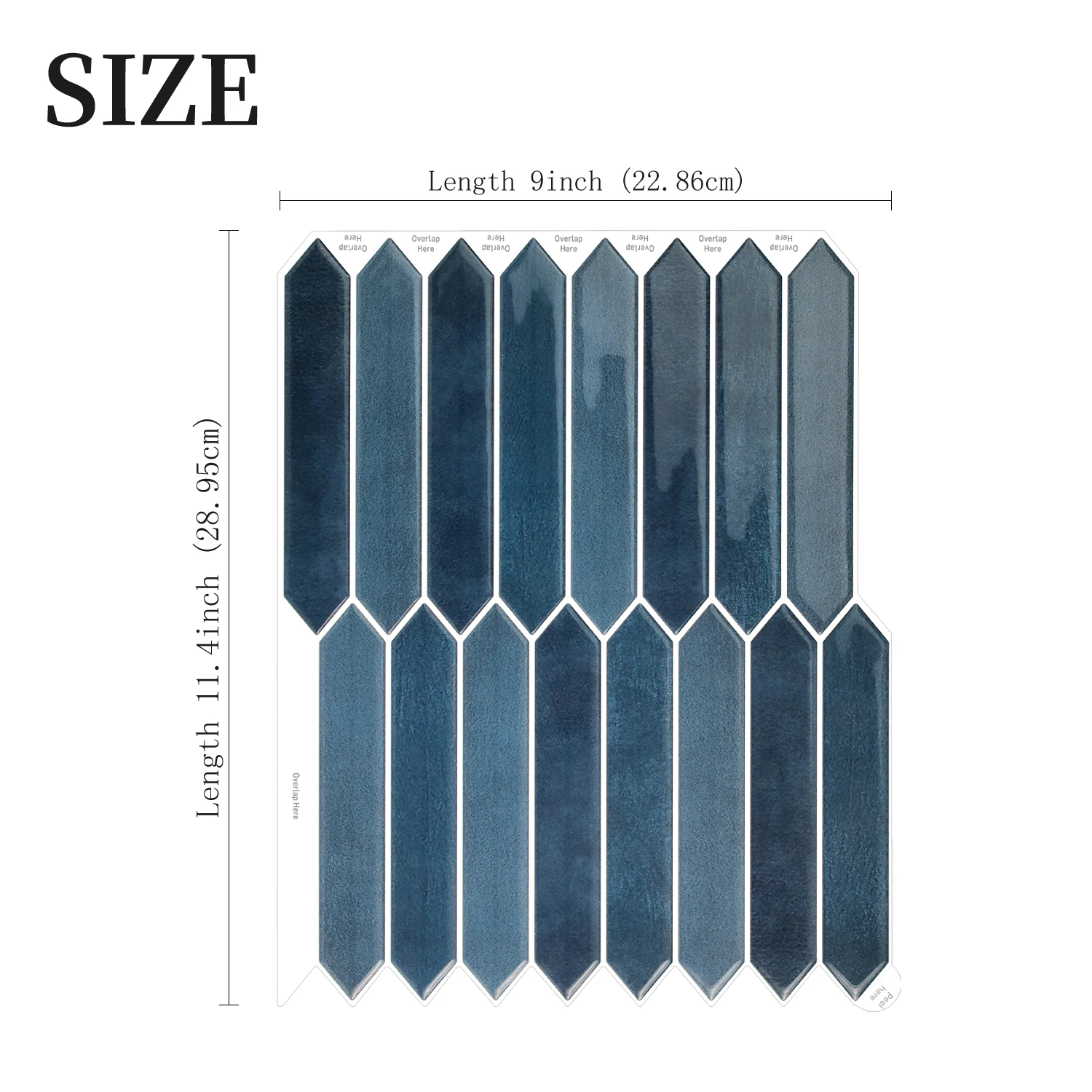 5 Sheets Long Hexagon Tile Peel And Stick Backsplash, Self-Adhesive Wall Tiles Stick On Back Splash For Kitchen, Bathroom,RV
