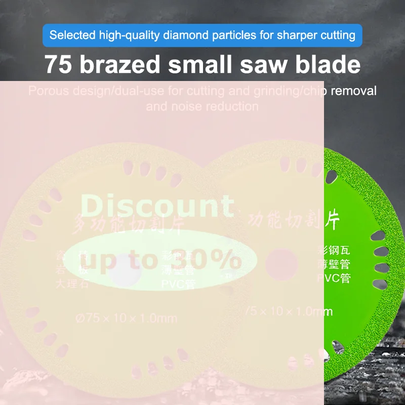[75mm Glass Cutting Discs 3 Inch 10mm Diamond Marble Saw Blades Jade Crystal Wine Bottles Grinding Cutting Grinding Discs Tools