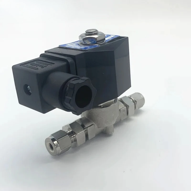 Vacuum Ferrule Solenoid Valves Stainless Steel Ferrule Connections Fractional Metric for Laboratory Cavity Tanks