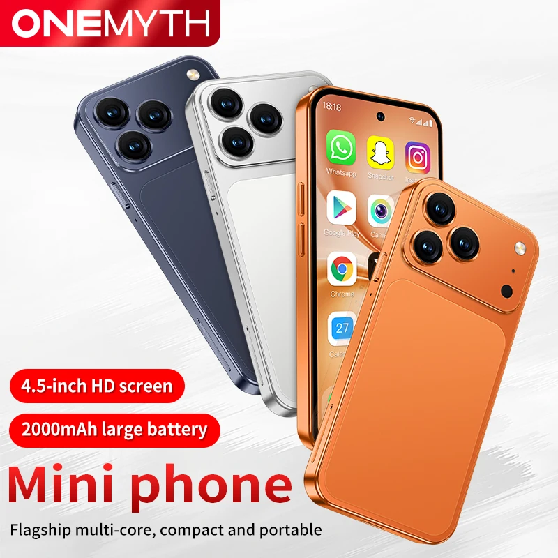ONEMYTH A19 Pro Mini Smartphone 4G LTE 4.5'' Android 10.0 Quad Core Mobile Phone with 2000mAh Battery Face Unlock Cell Phone