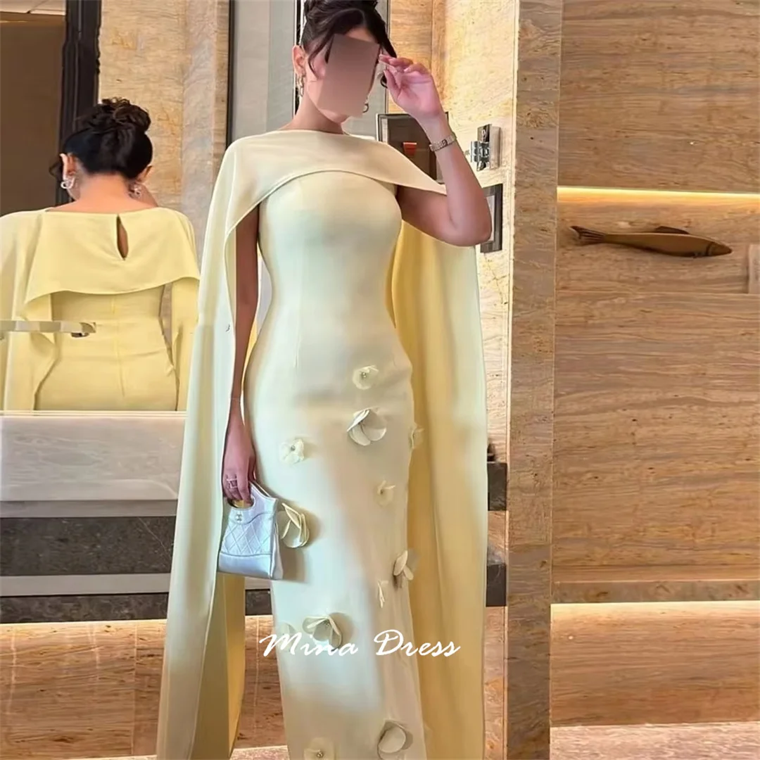 ミナカスタマイズ3Dフラワーラグジュアリーレディースイブニングドレス、エレガントなパーティードレス、女性用フォーマルドレス、ガラドレス