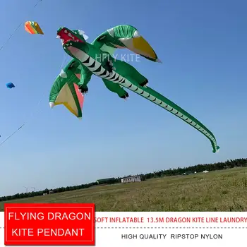 HFLY 新品上市 大型 13 公尺綠色飛龍風箏線 成人款 高品質防撕裂尼龍表演動物風箏吊墜 10 最佳銷售 龍風箏 - №7