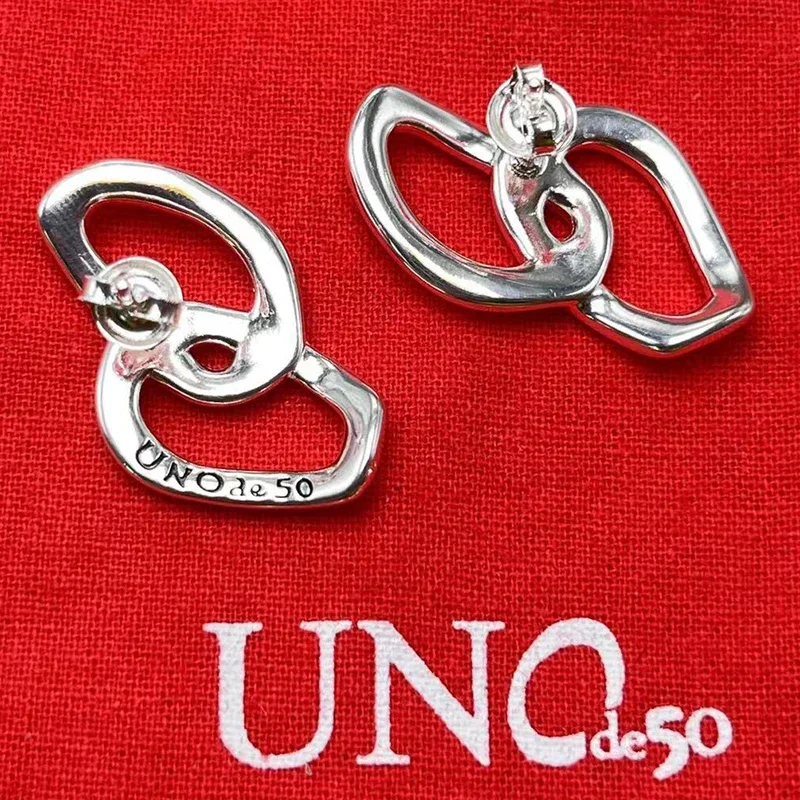 2023 UNOde50 earring Venda Quente Europeia e Americana Moda Simples Criativo Mulheres Brincos Jóias Gift Bag