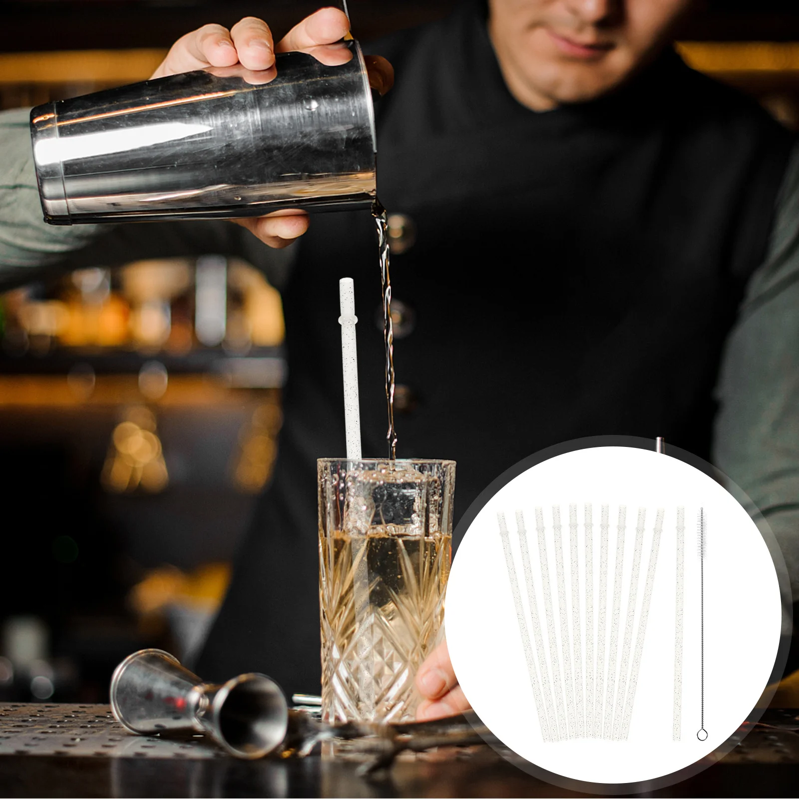 

25 Pcs Festival Drinks Straws Reusable Thicken for Drinking Party Juice Beverage