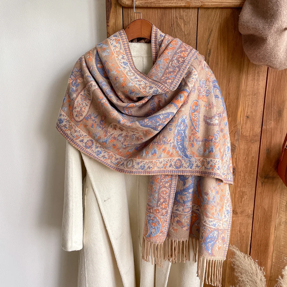 

Fashion Luxury Brand autumn Winter Poncho Scarf Women Large Shawl Pashmina Hijab Foulard Echarpe Design Lady Stole Head Scarves