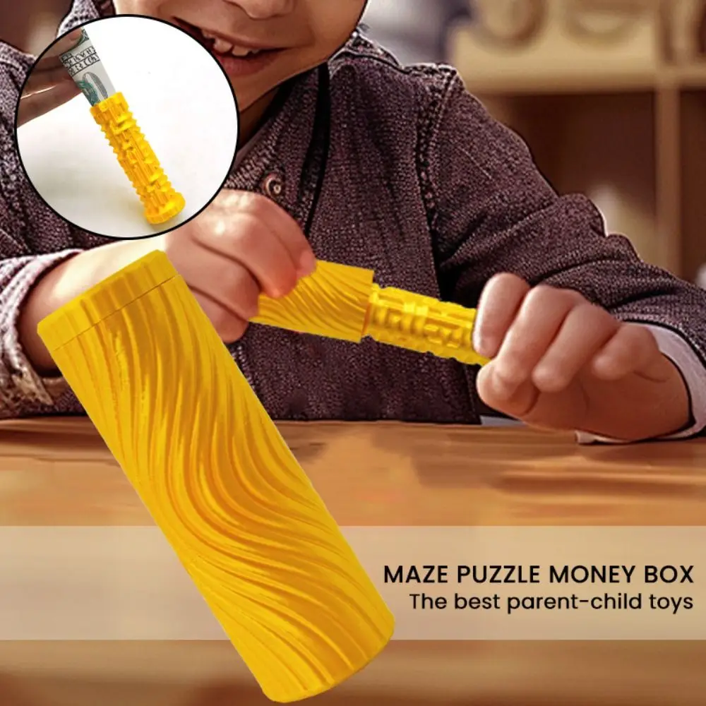 Salvadanaio per bambini Labirinto di denaro in plastica Puzzle Box Assemblaggio Puzzle nascosto Salvadanaio Labirinto fai da te Porta soldi Regalo creativo