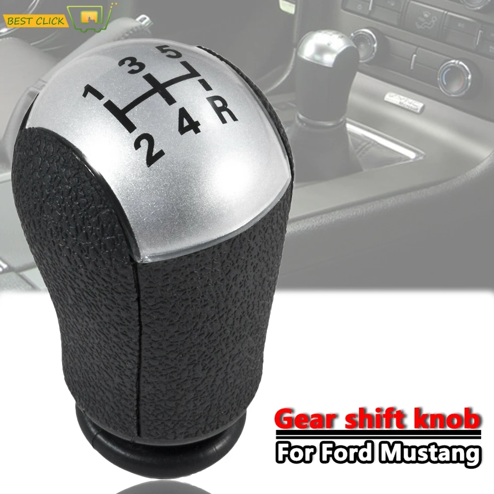 5 Speed Black Gear Shift Knob Stick Shifter Lever Pen For Ford Mustang 2005 2006 2007 2008 2009 2010 2011-2014