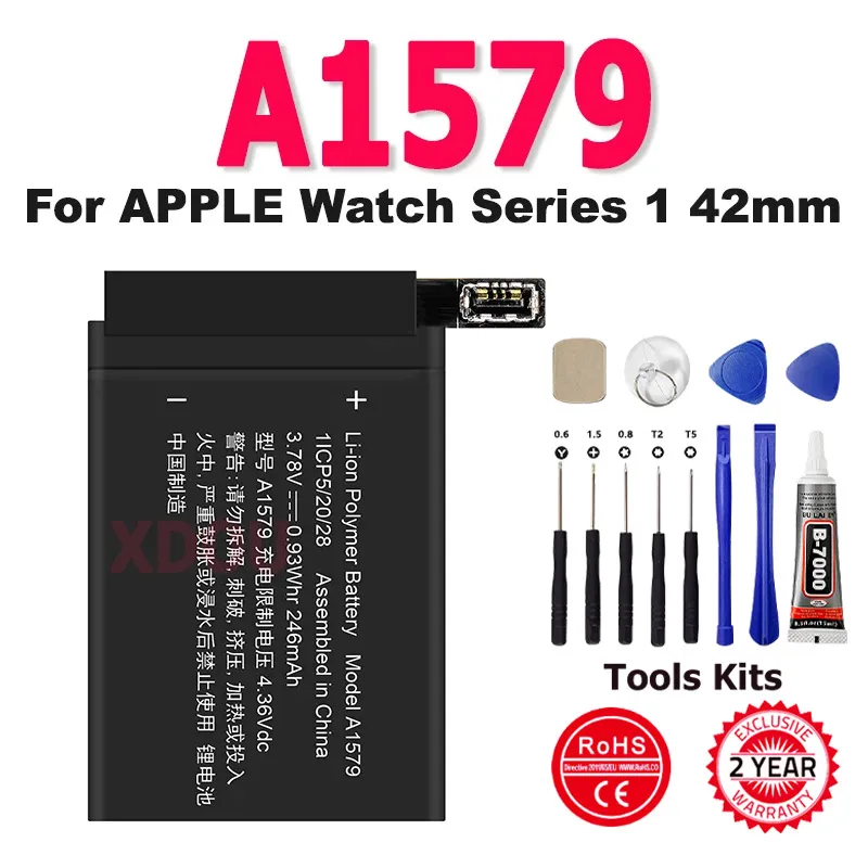 

A1579 Battery For Apple Watch Series 1 42mm A1579 A1554 A1803 246mAh + Free Tools