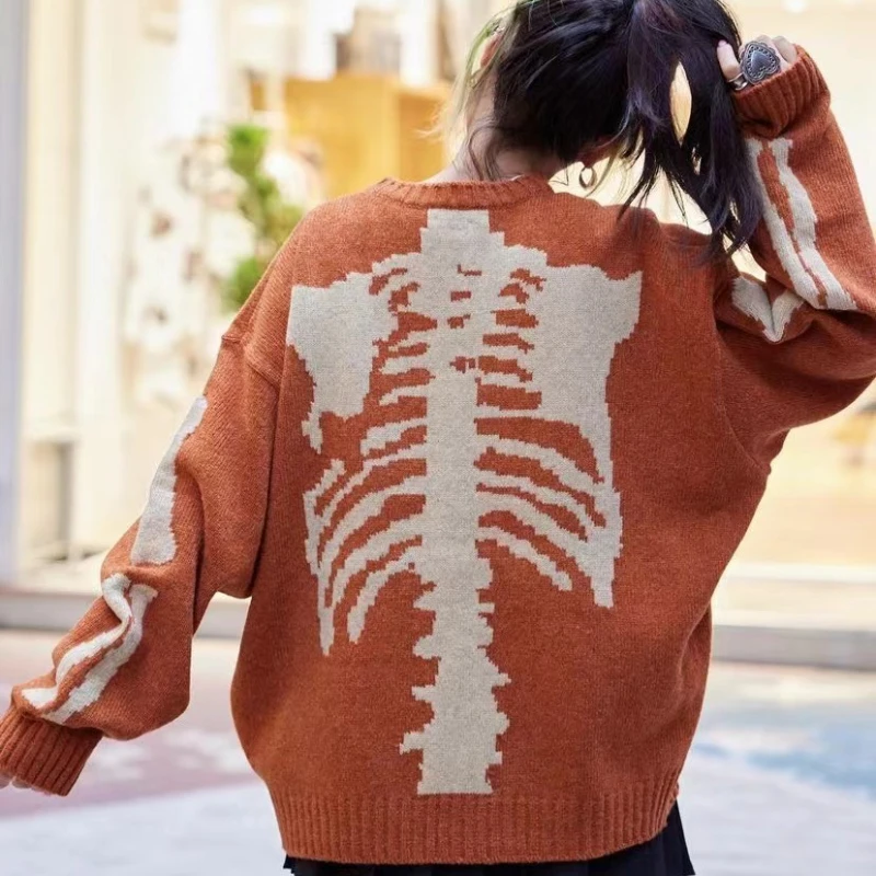 

Винтажный вязаный свитер Kapital с круглым вырезом, пуловер для мужчин и женщин