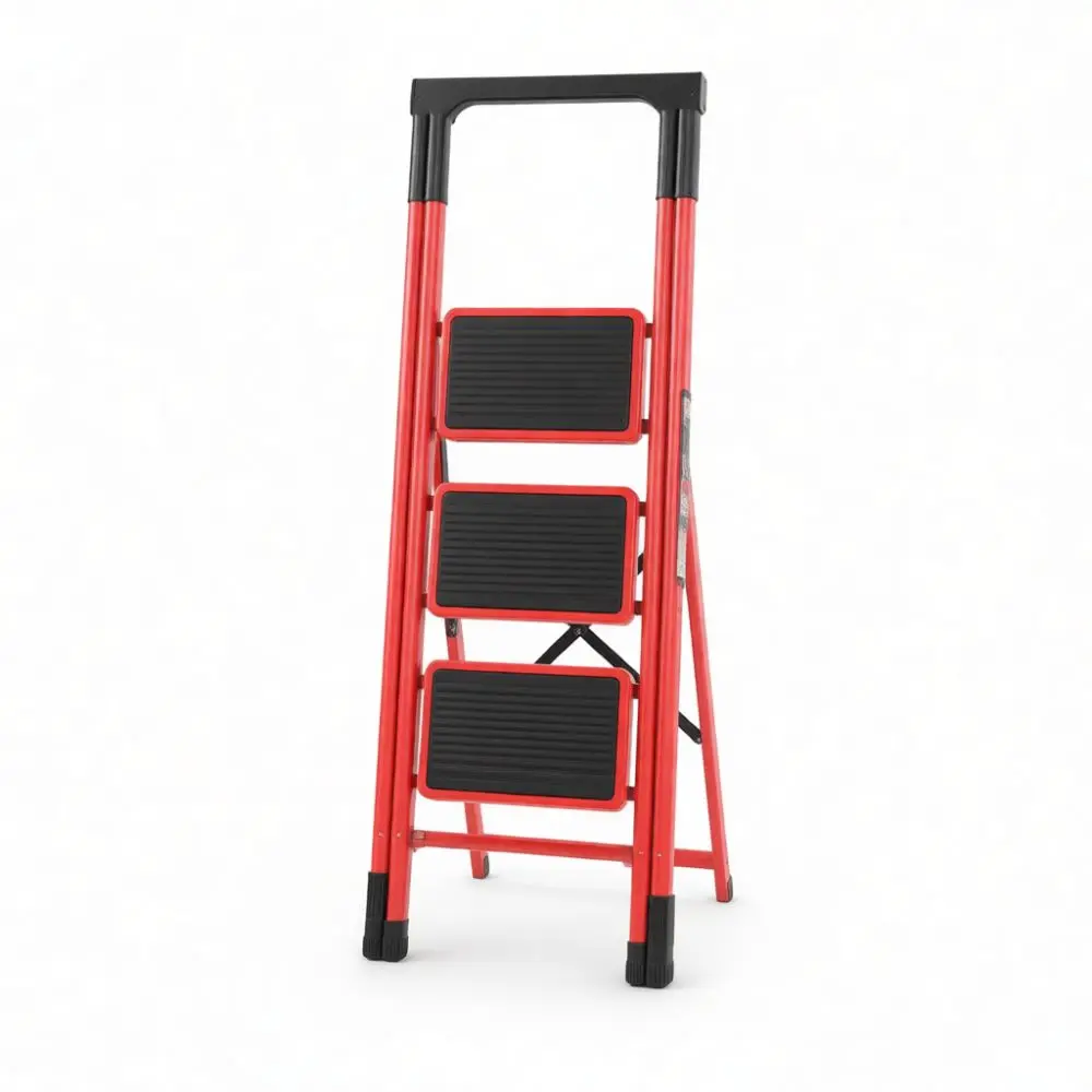 Thickened Carbon Steel Folding Ladder Portable Household Step Stool Indoor Climbing Tool Multifunctional Stable Rack