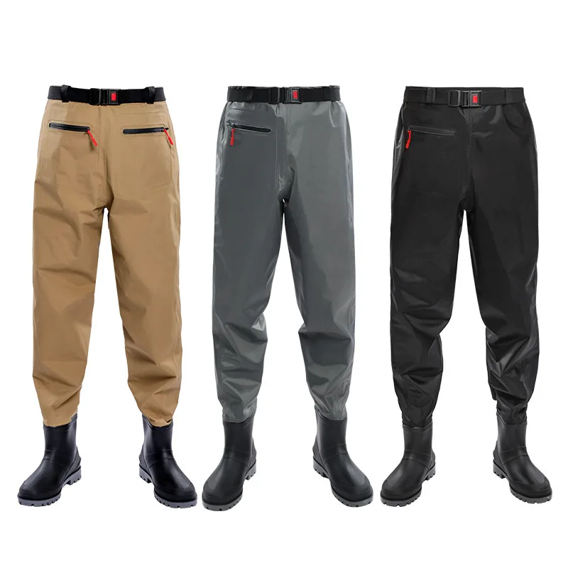 Equipo Luya, pantalones para vadear, pantalones de lluvia para la parte inferior del cuerpo, Botas de lluvia de una pieza para hombre, ropa impermeable, traje de pesca