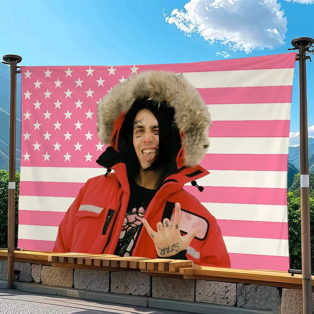 Russian Rapper Face flag Advertising Banner for Camping Decoration Outdoor & Garage Wall Hanging Decorations