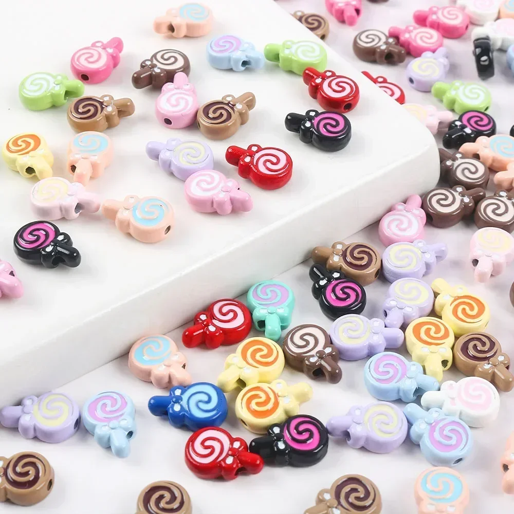 

5Pcs Cute Colors Metal Beads Candy Loose Beads for Jewelry Making Diy Bracelets Necklace Keychain Accessories
