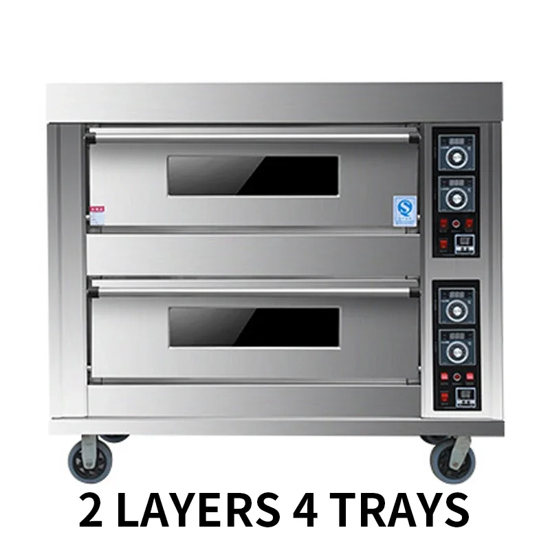 เตาอบเชิงพาณิชย์แก๊สไฟฟ้าเค้กขนมปังพิซซ่าอบขนาดใหญ่ความจุ 220 V/380 V เตาอบไฟฟ้า