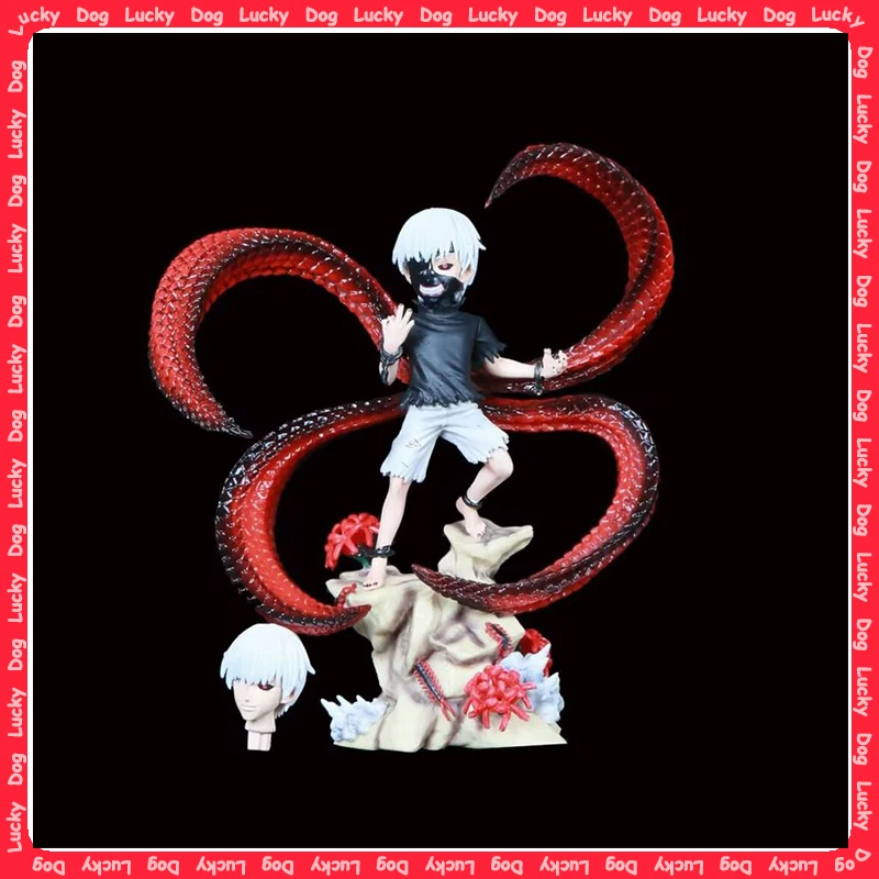 

18cm Tokyo Ghouls Kaneki Ken Centipede Q Edition Anime Figure Model Statue Boys Collection Desktop Decoration Ornament Toys Gift