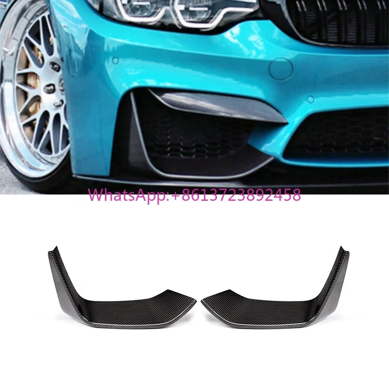 

For BMW M3 M4 F80 F82 2014-2018 MP Style Carbon Fiber Front Bumper Side air Inlet Corner Decorative Accessory