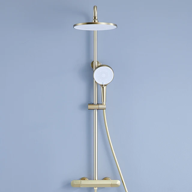 ระบบฝักบัวสแตนเลสดีไซน์ทันสมัย ชุดฝักบัวน้ำร้อนน้ำเย็นสำหรับห้องน้ำ