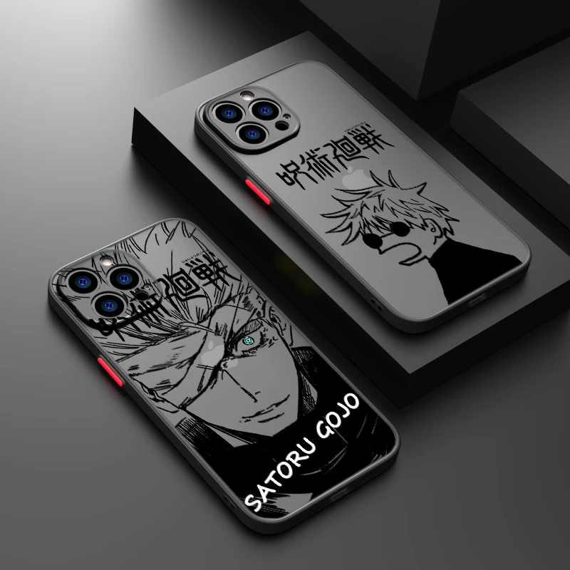 Jujutsu Kaisen Anime For Apple iPhone 15 14 13 12 Mini 11 XS XR X 8 7 Pro Max Plus TPU Frosted Translucent Phone Case