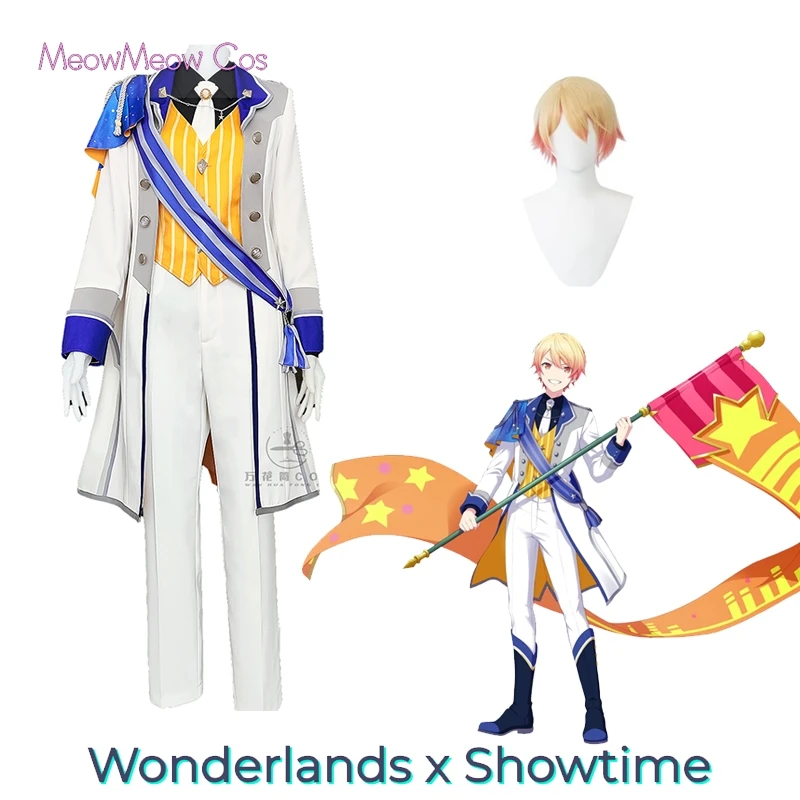 Tenma Tsukasa Cosplay Costume WIg Game Project Sekai Cosplay Wonderland Showtime Suit Mens Halloween Party 2024 New Clothes