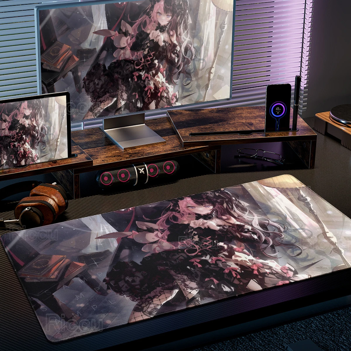 Mouse Pad Laptop Rubber Extended Desktop Mat Computer Gamer Carpet Gaming Aesthetics VSPO Hinano Tachibana Keyboard Non-slip Rug
