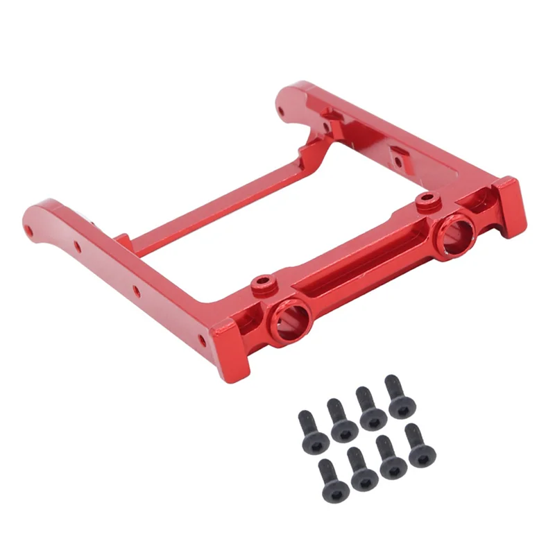 Traversa de montagem de para-choque dianteiro de liga de alumínio para MN G500 MN86 MN86S MN86K MN86KS 1/12 RC Crawler Car Parts, vermelho