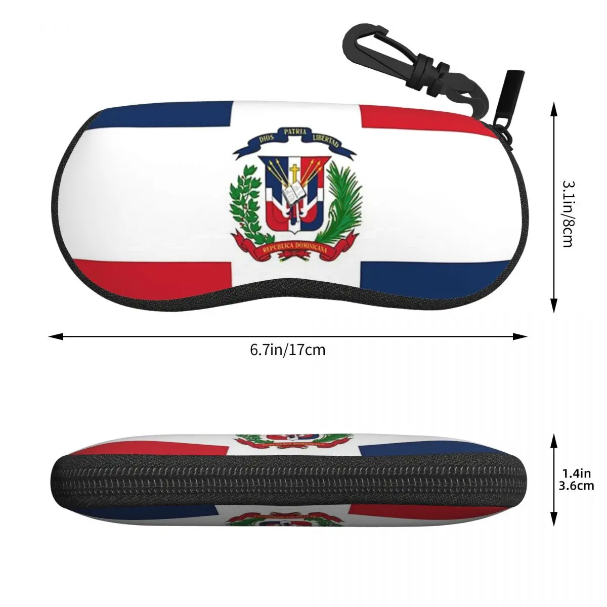 Dominican Republic Flag Gifts, Stickers And Other Products Shell Glasses Case Protective Sunglasses Box Soft Eyeglass Bag Pouch