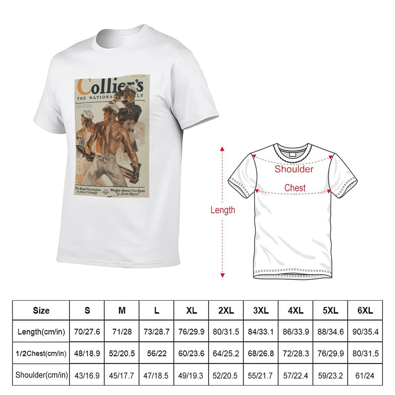 New JC LEYENDECKER + Colliers Magazine 1917 -Extra High Resolution T-Shirt graphics t shirt new edition t shirt t shirt men