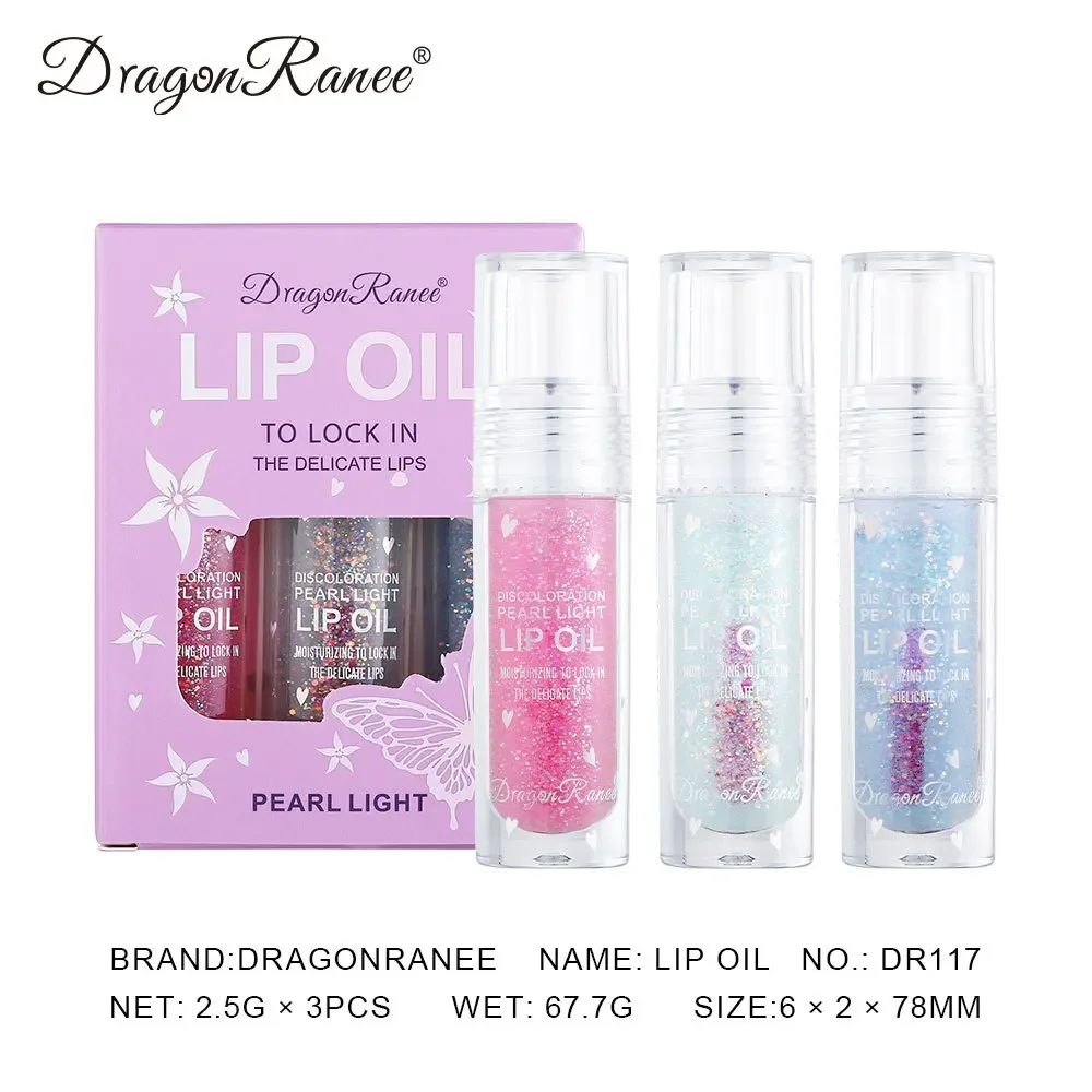 ملمع الشفاه 3 قطعة مجموعة غرامة لامع بيرليسسينت درجة الحرارة تغيير ترطيب الشفاه وصمة عار جليدية شفافة ملمع الشفاه زيت الشفاه للنساء #6