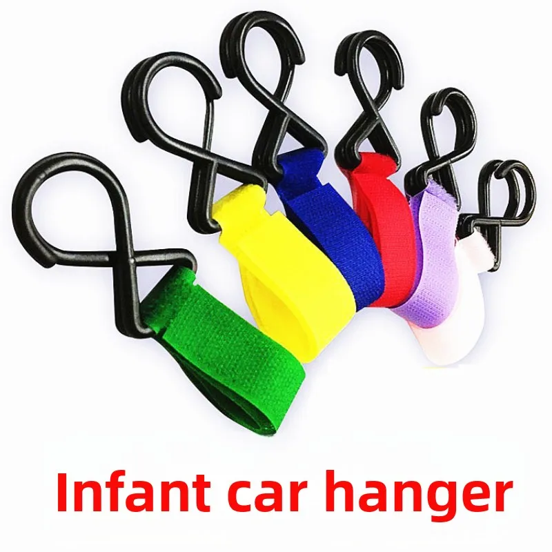 

Baby Stroller Hook Self-Adhesive Tape Small Stroller Pendant Mom Storage Strap Colorful Nylon Buckle Strap