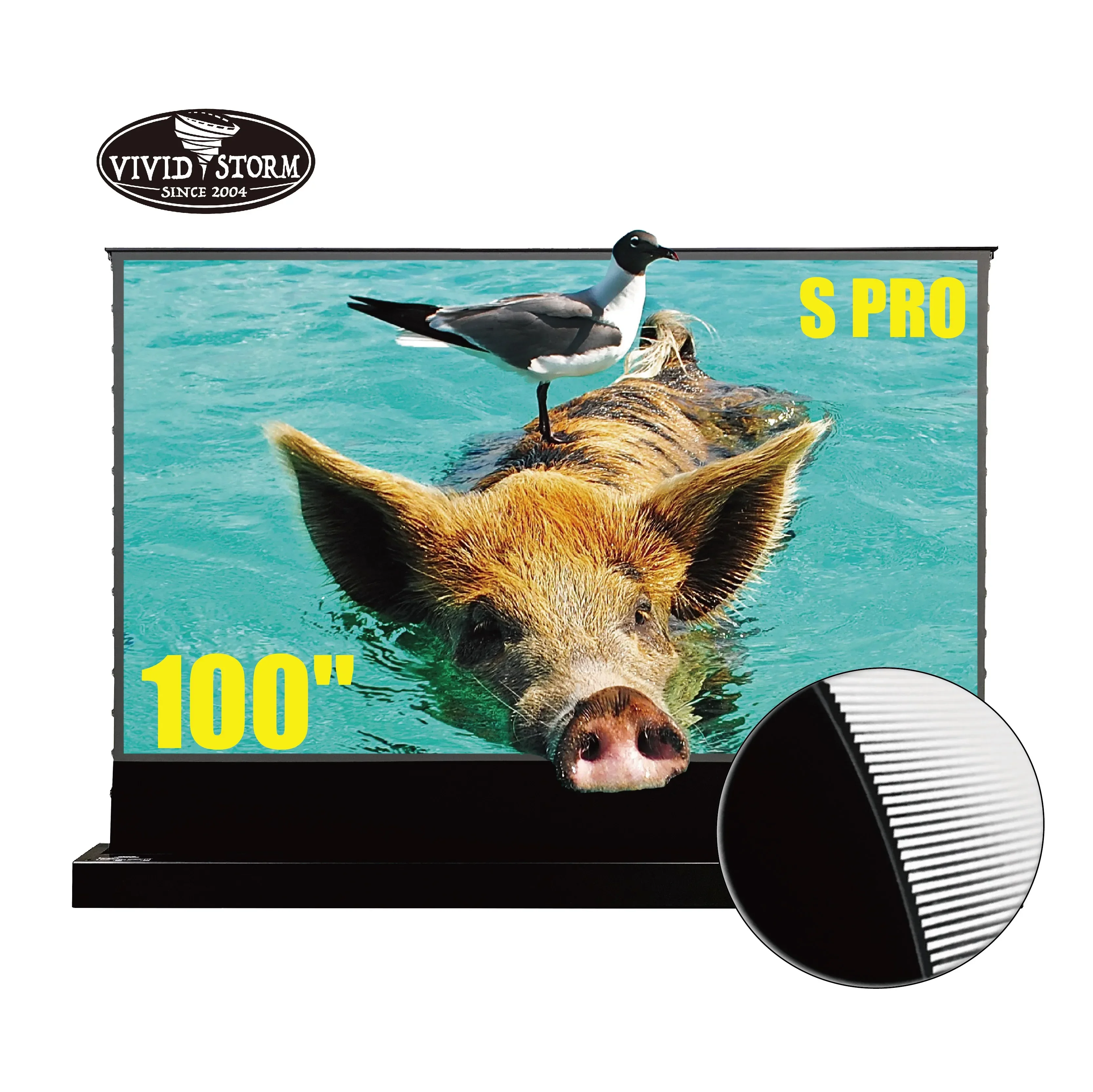 

VIVIDSTORM S PRO 100 Inch Electric Screen for UST ALR Projector Ultra Short Throw Projection Screen