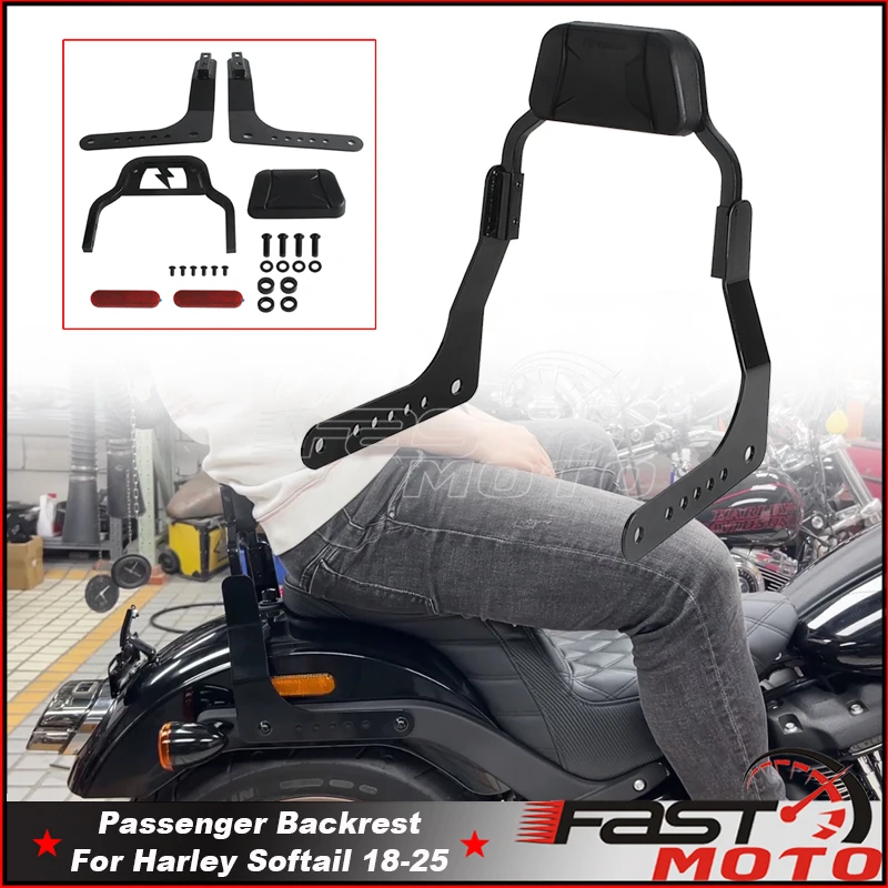 

Мини-мотоцикл в клубном стиле, съемная спинка для пассажира, SissyBar для Harley Softail Low Rider S FXLRS FXLR 2018-2025