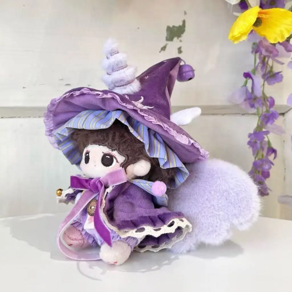 Per bambole Labubu Vestiti Associazione magica 1a 2a 3a generazione 10 cm 15 cm Unicorno Viola Simpatico mago Mantello Ali Regalo