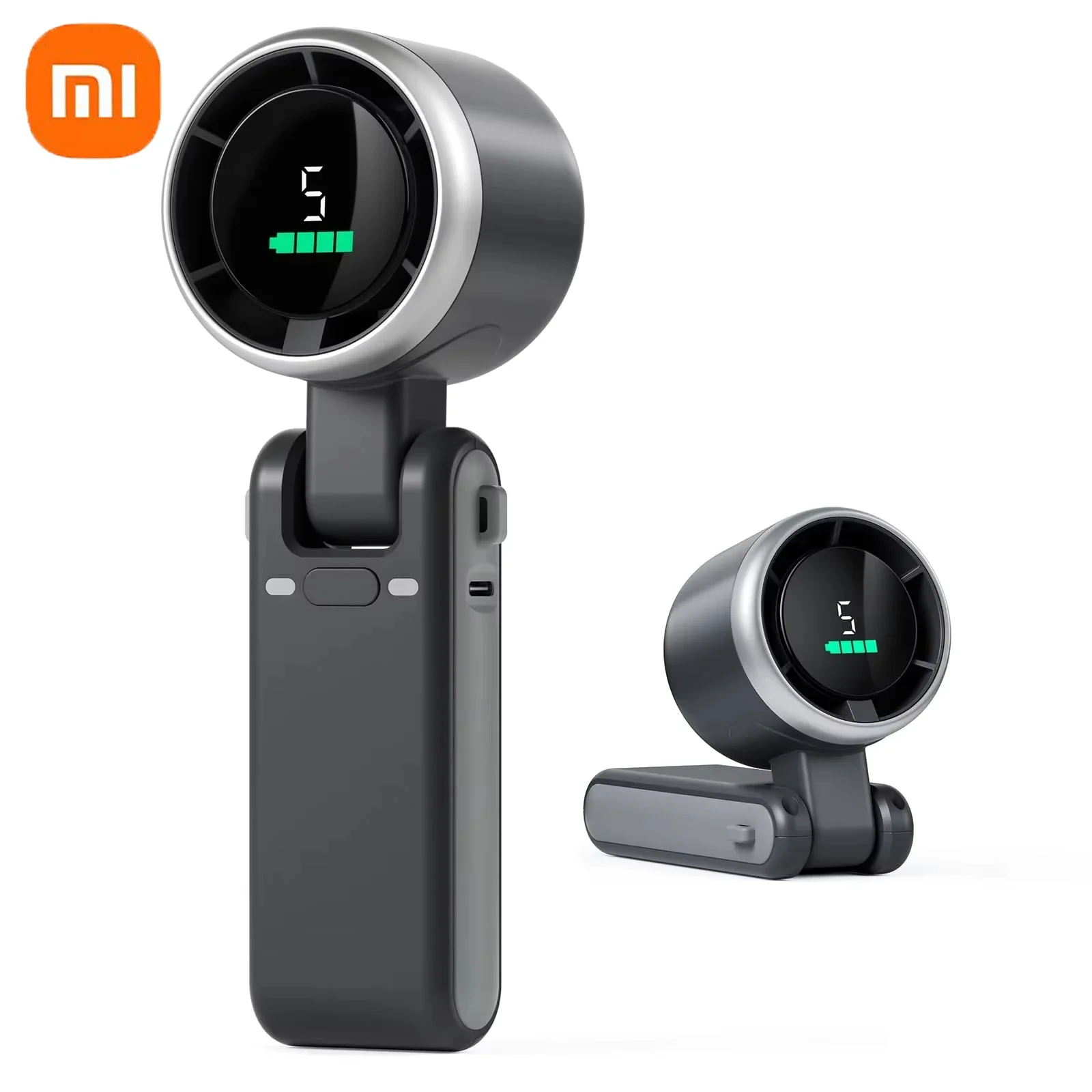 Xiaomi Мини-турбинный вентилятор Портативный вентилятор Ручной USB-зарядка Настольный Кемпинг Альпинизм Портативный подвесной маленький вентилятор на шею