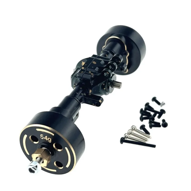 Fit for MJX 1/18 H18P RC Car Metal Upgraded Rear Axle Assembly with Counterweight Accessories to Enhance Body Balance