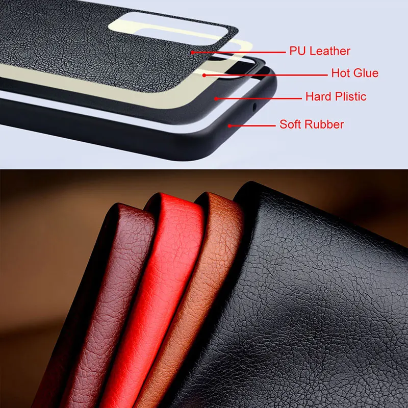 Case For Realme 7 Pro K7X Q2 Simple Design Luxury Leather Business Cover For Realme V5 Case