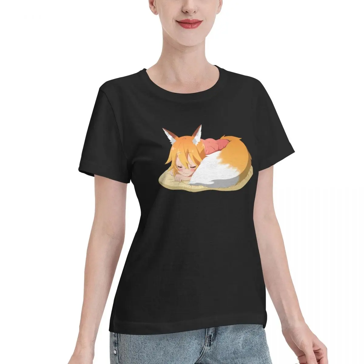 Limited Offer Sewayaki Kitsune No Senko Women's T-shirt Youthful Oversized Top