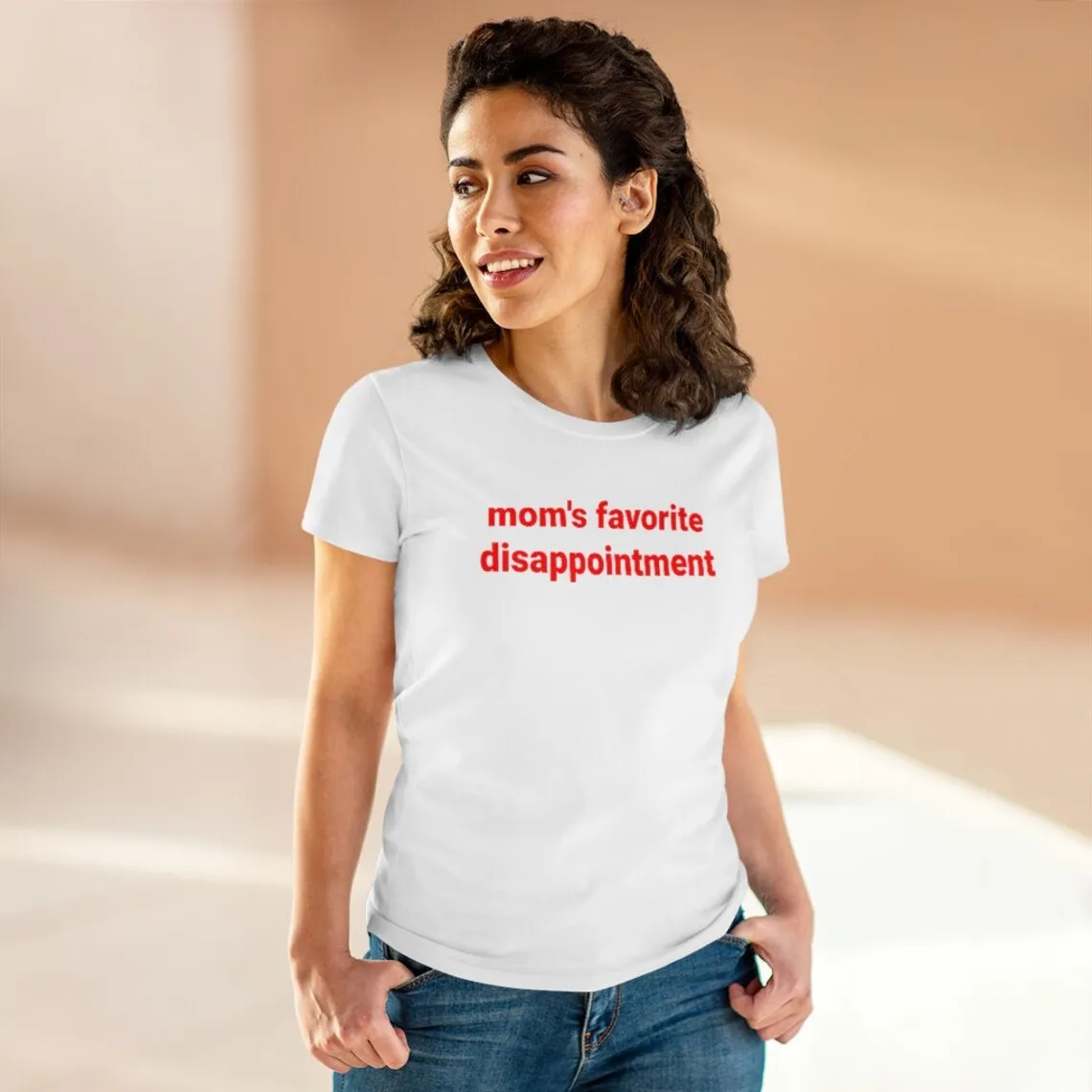 Sugarbaby Mom's Favorite Disappointment Tee Mother's Day t shirt Favorite Child Funny Cotton T-Shirt Women t shirts
