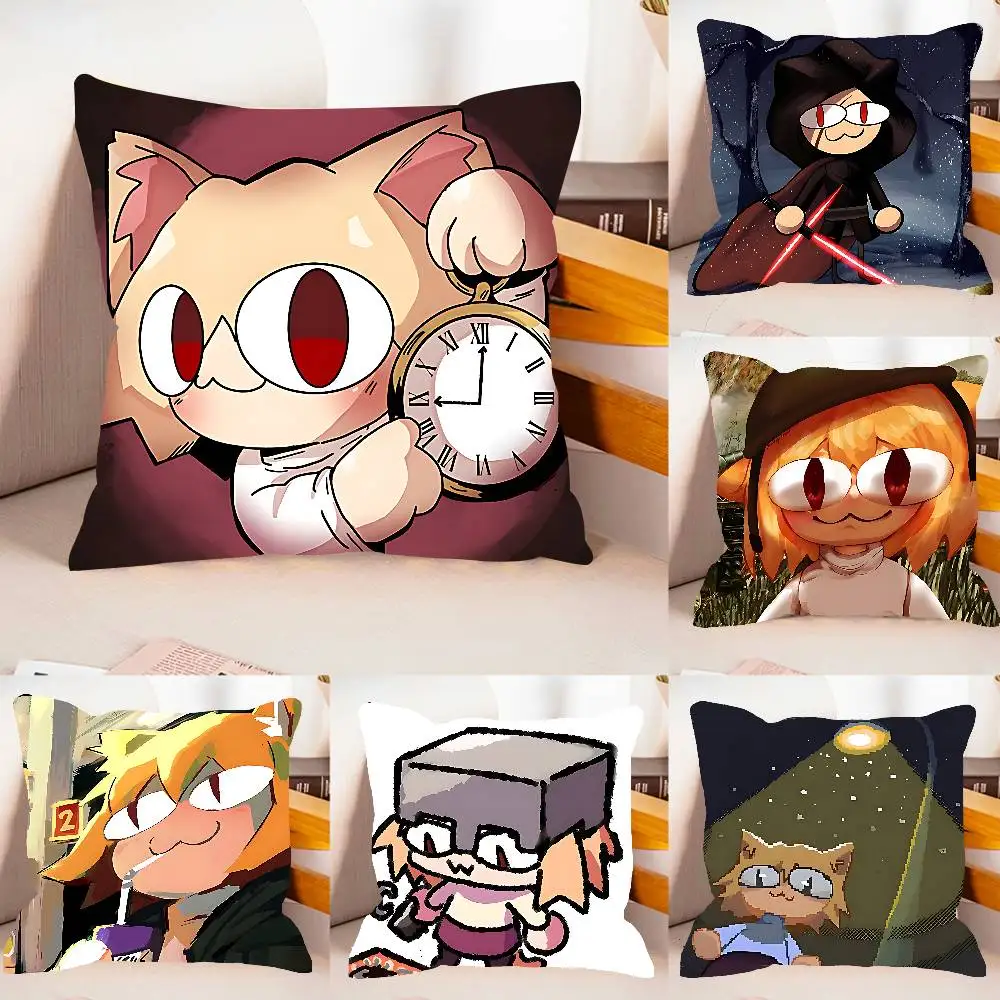 N-Neco Arc Meme Case Plüschstoff, weicher Kissenbezug, doppelseitig bedruckter Kissenbezug, Haushaltsgeschenke