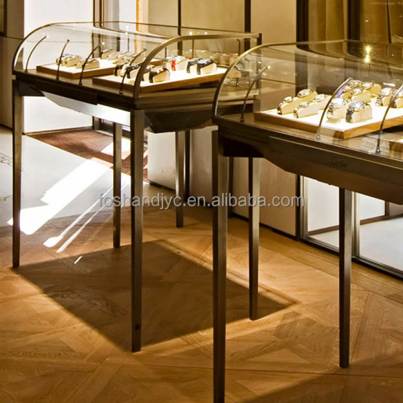 custom.Customized High-end Luxury Jewelry Display Cabinet New Design Jewelry Showcase