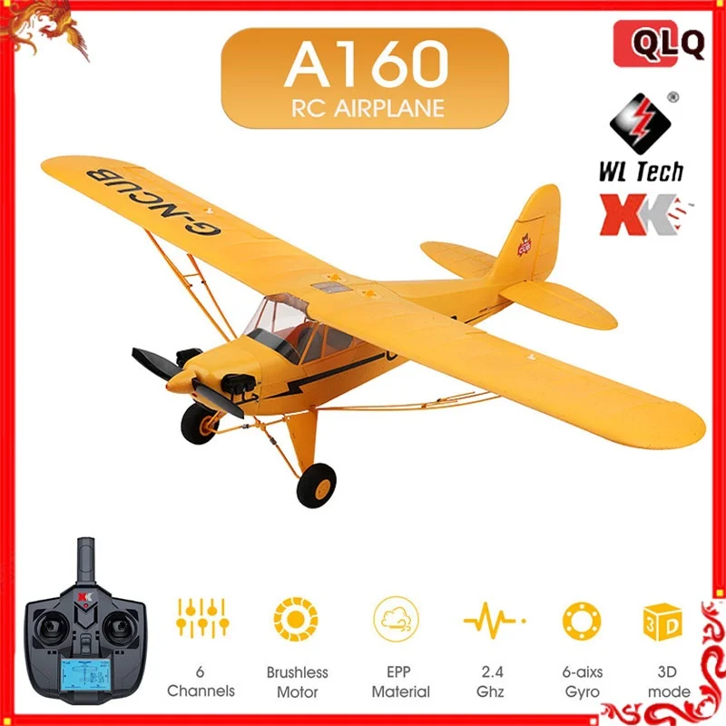

Wltoys Rc Plane Xk A160 Remote Control Glider Five Channel Realistic Aircraft Brushless Motor Fixed Wing Remote Control Aircraft