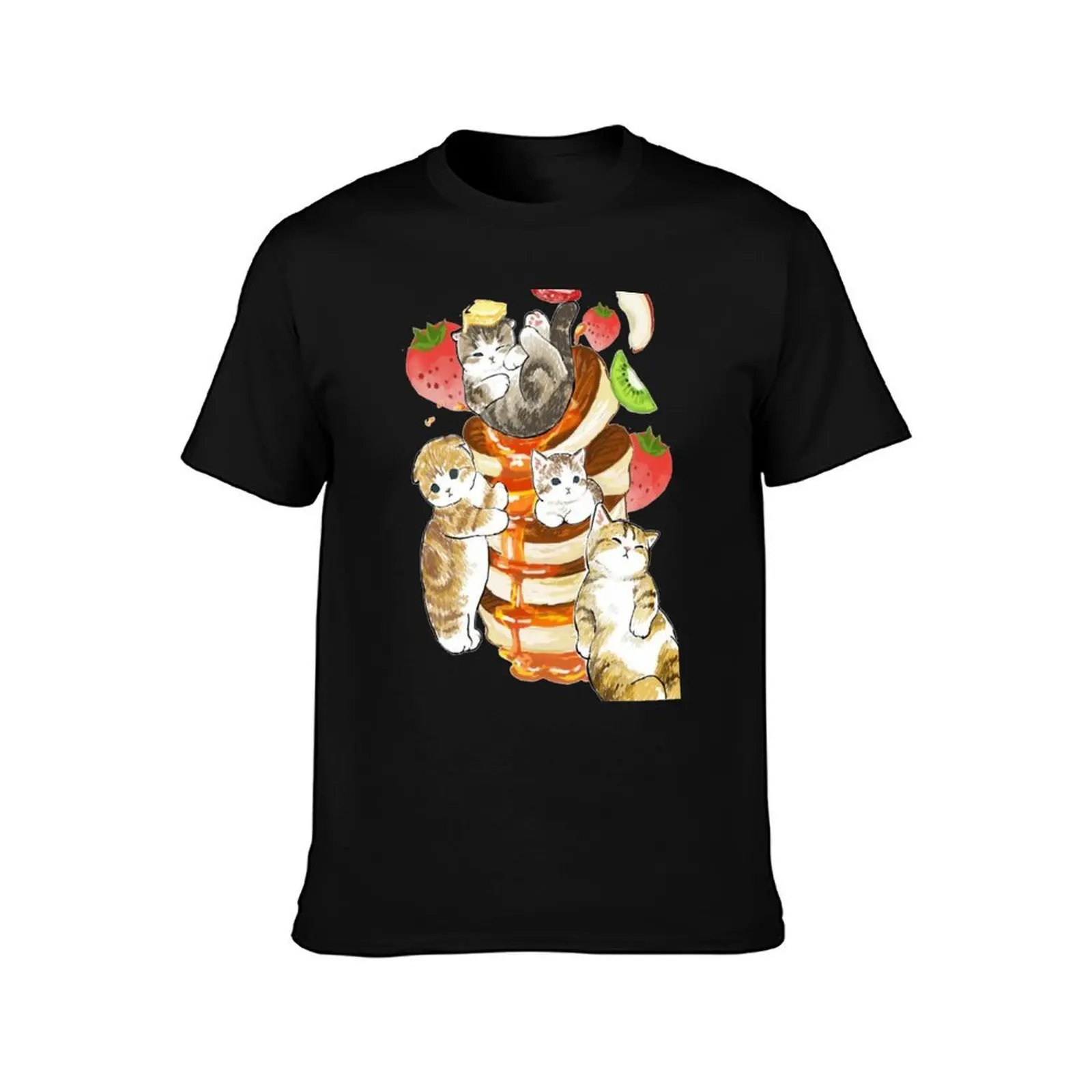 Mofu sand T-Shirt, Summer Casual Cotton Tee, Oversized Streetwear Tops, Vintage Graphic Print, Loose Fit Short Sleeve