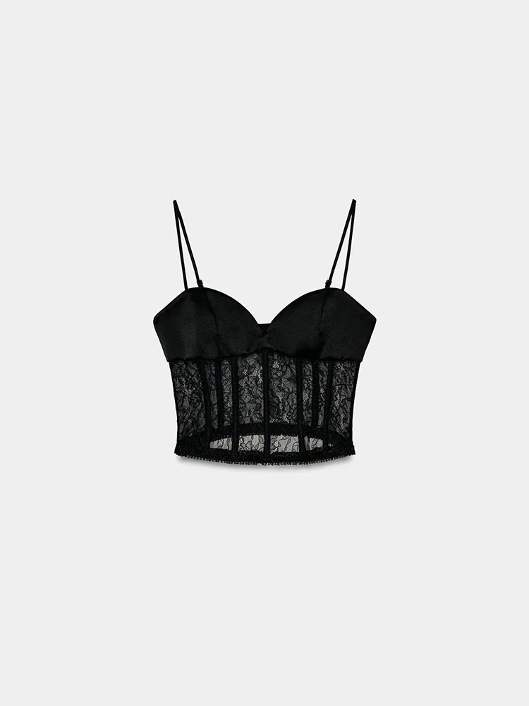 

Sweet Faionable Lace Strapl Bodysuit Women's Spring New Arrival 2026 Trendy mat Underwear Sle Top