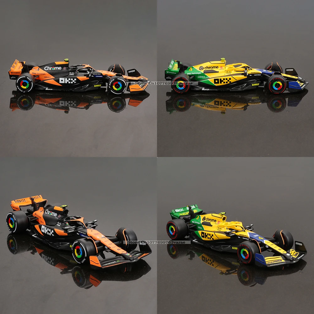 Bburago 1:43 2024 F1 McLaren MCL38 # 4 Lando Norris # 81 Oscar Piastri Legierungsauto Druckguss-Modell Spielzeug Sammlerstück – Detail 6
