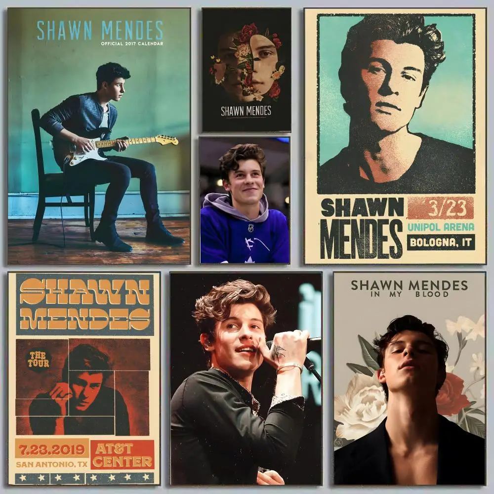 Shawn Mendes SM Treat You Better Wonder Era Canadian Pop Singer Painting Calligraphy Poster Eco-Friendly Decor Frameless Canvas