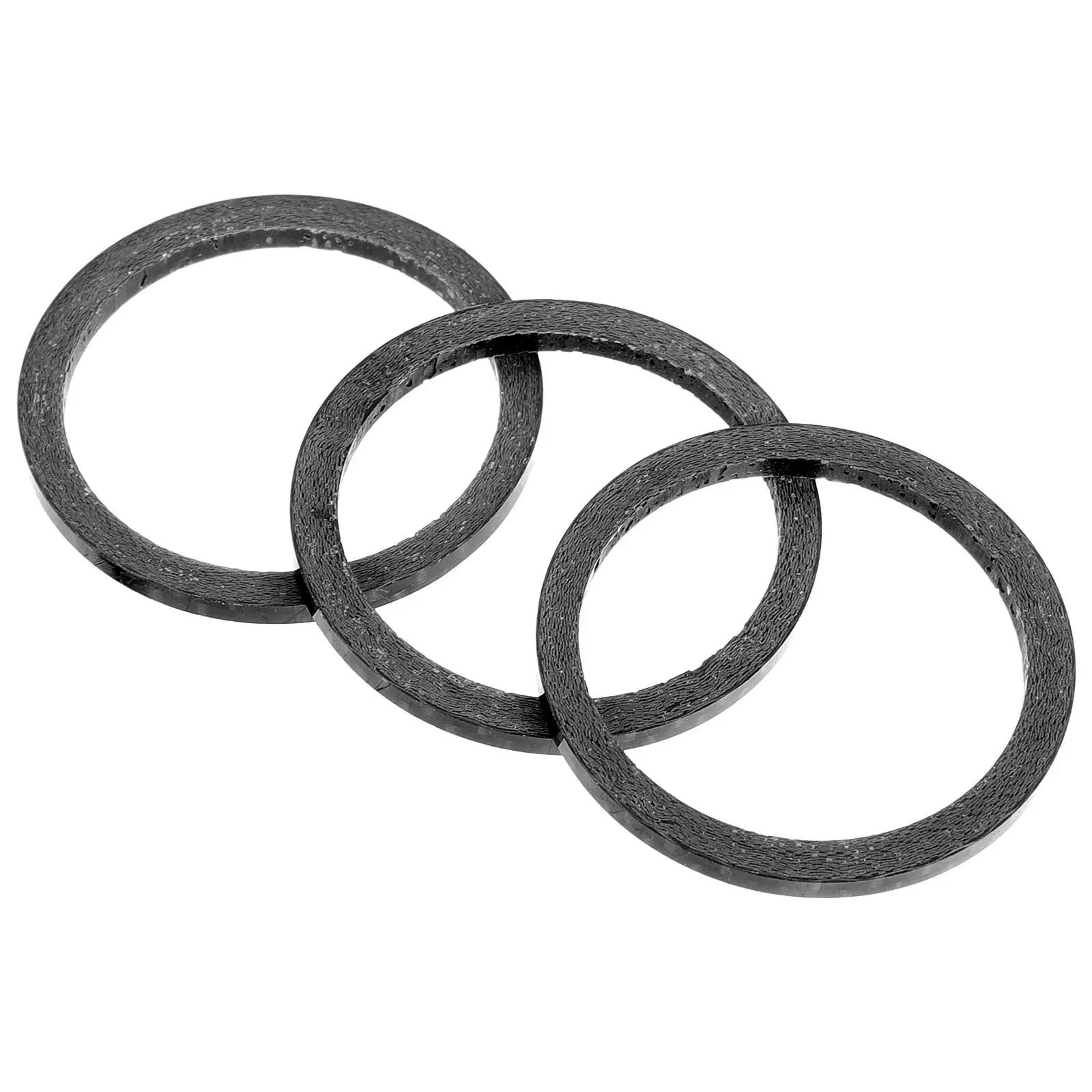 

3 Pcs Carbon Fiber Fork Washer Headset Spacers Lightweight Bike Stem Washer Replaceable Gasket Road Mountain Bicycle Handlebar