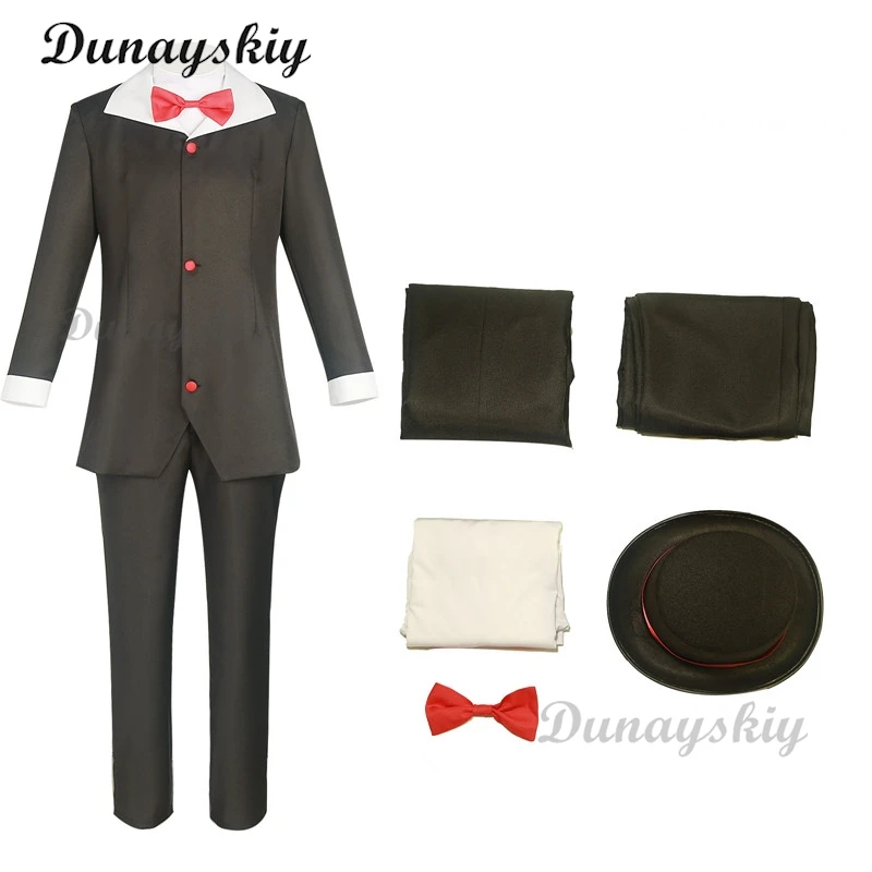 Husk Cosplay Fantasia Cartoon Hotel Costume Disguise For Adult Women Black Suit Heart Headgear Halloween Carnival Party Clothes view 4